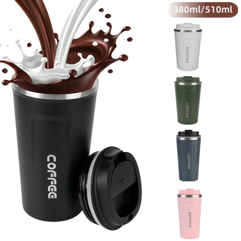 380/510ML Double-layer Insulation Cold And Hot Thermo Cafe Thermos Mug Leakproof Travel Thermo Cup for Tea Water Coffee Cup