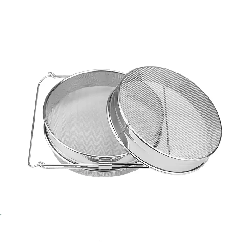 Stainless Steel Beekeeping Double Layers Sieve with Holders Honey Filter Settling Tank Colanders Strainers For Kitchen Tools